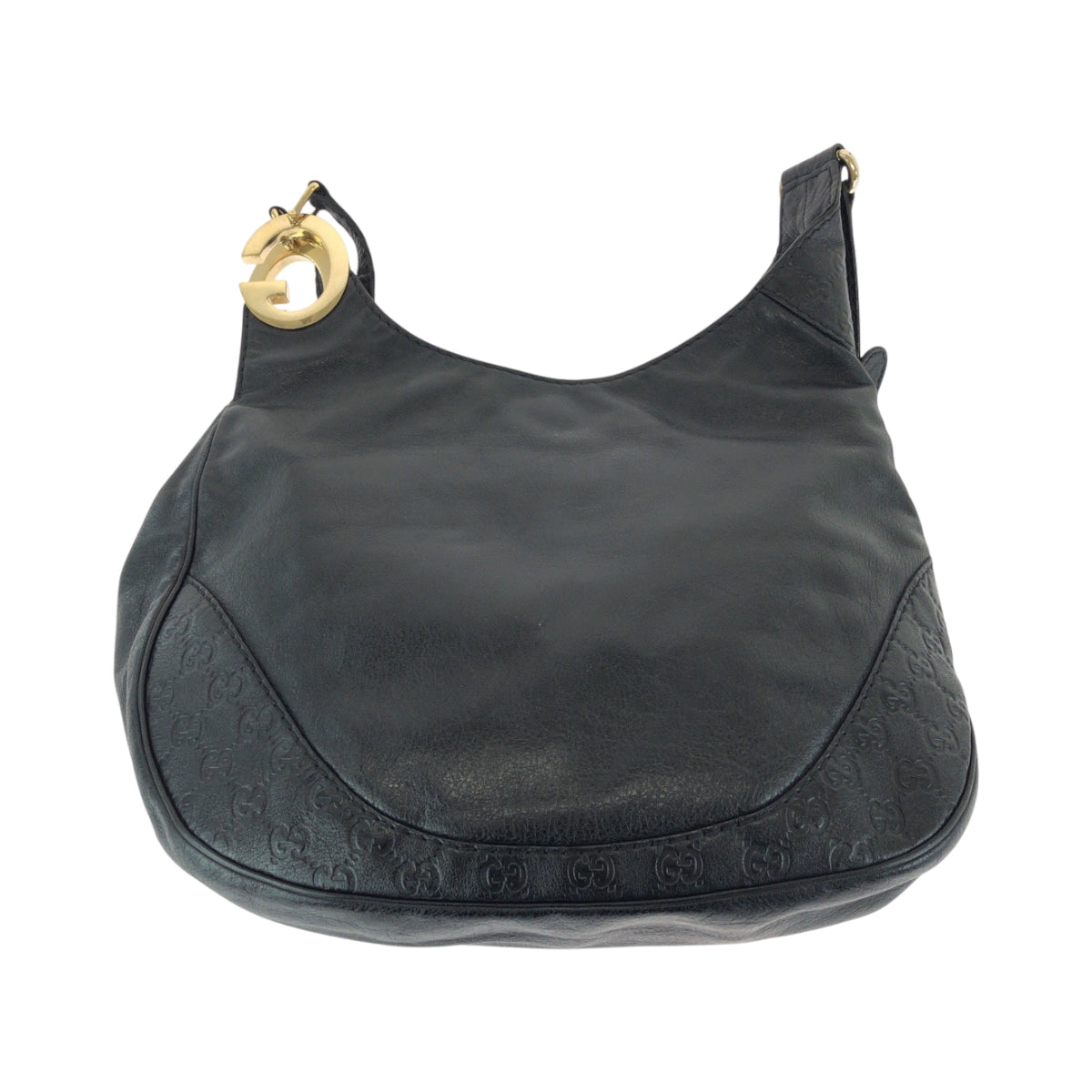 GUCCI Shoulder Bag 203503 leather Black GoldMetal Shoulder Bag Tote Bag Guccisima Women