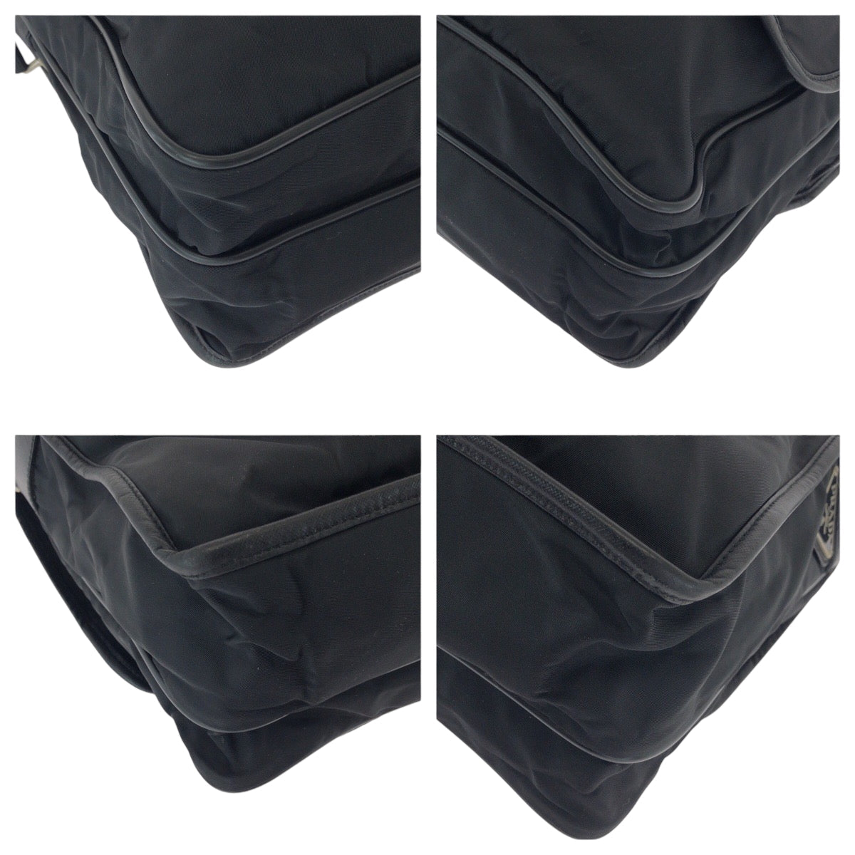 PRADA Shoulder Bag Nylon Black SilverMetal Shoulder Bag Messenger bag Test Triangle With logo mens - Style 4