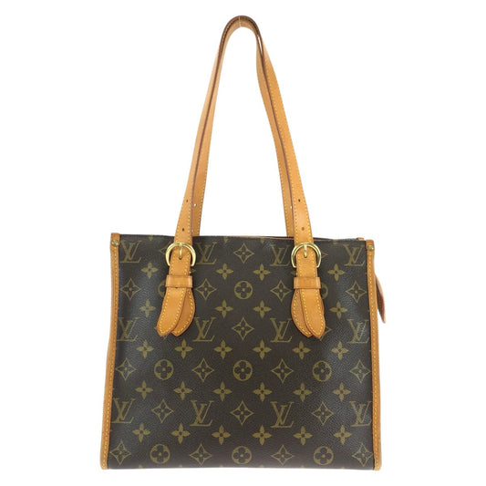 LOUIS VUITTON Tote Bag PVC Brown Gold Metal Monogram Popan cool o