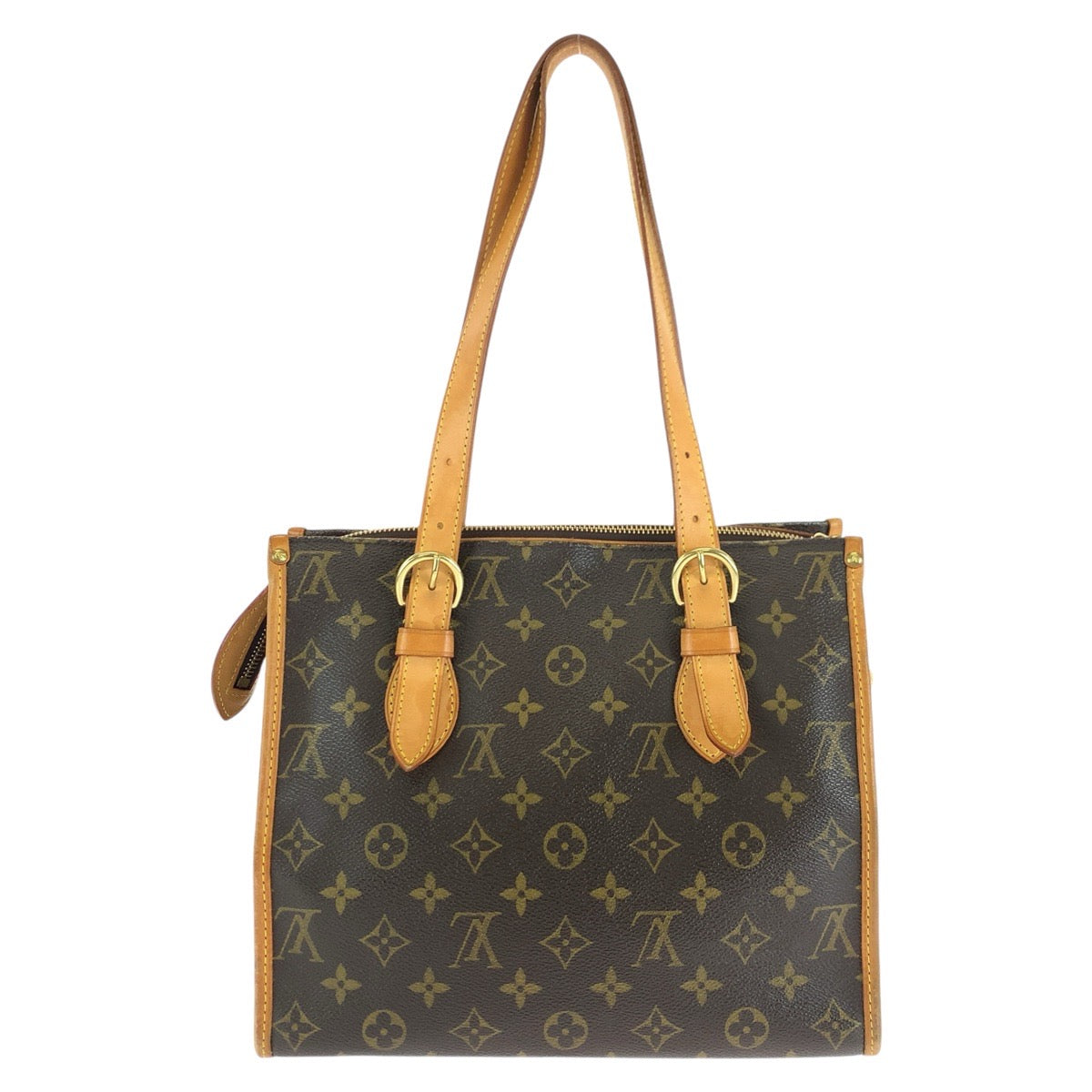 LOUIS VUITTON Tote Bag PVC Brown Gold Metal Monogram Popan cool o
