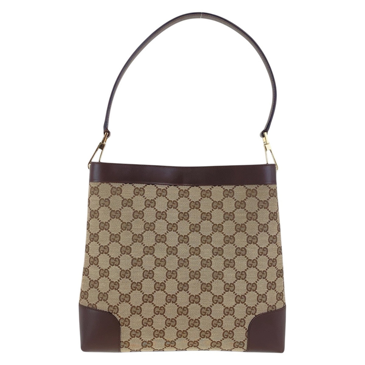 GUCCI Shoulder Bag 001 4231 1705 GG canvas, leather Beige Brown Gold Metal Shoulder Bag handbag Women