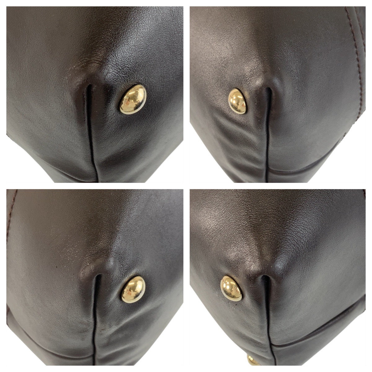 GUCCI Tote Bag 327793 leather Brown Gold Metal Tote Bag Shoulder Bag Guccisima Women