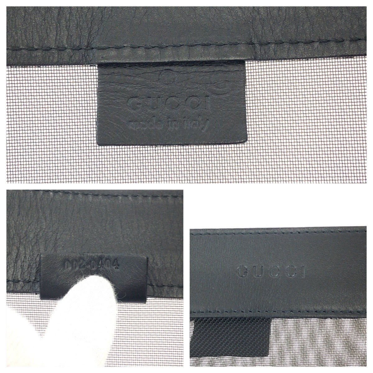 GUCCI Tote Bag 002 0404 Nylon Black black Tote Bag Shoulder Bag mesh Women