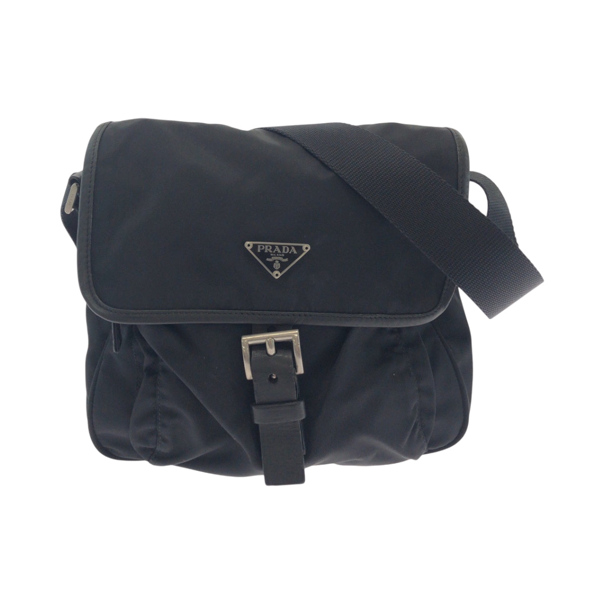 PRADA Shoulder Bag BT0173 Nylon Black SilverMetal Shoulder Bag Messenger bag Test Triangle With logo mens