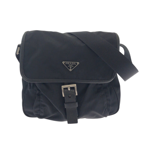 PRADA Shoulder Bag BT0173 Nylon Black SilverMetal Shoulder Bag Messenger bag Test Triangle With logo mens