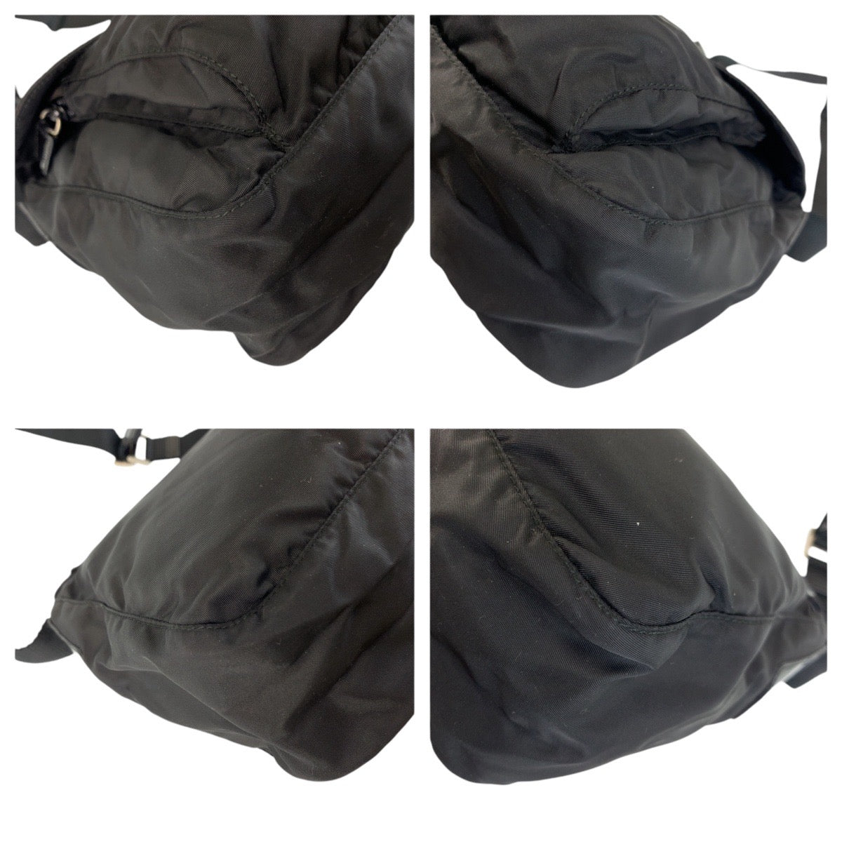 PRADA Shoulder Bag Nylon, Leather Black SilverMetal Shoulder Bag pochette Test Triangle With logo Women - Style 5