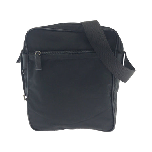 PRADA Shoulder Bag V160 Nylon Black SilverMetal Shoulder Bag pochette Test Triangle With logo mens