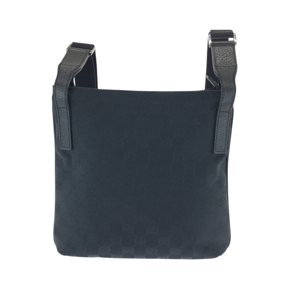 GUCCI Shoulder Bag 122793 GG canvas Black SilverMetal Shoulder Bag pochette Women