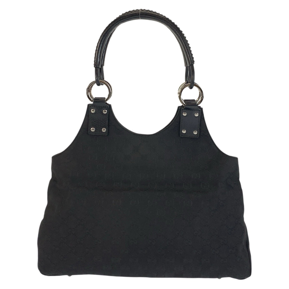 GUCCI Shoulder Bag 132260 GG canvas, leather Black SilverMetal Shoulder Bag Tote Bag Women
