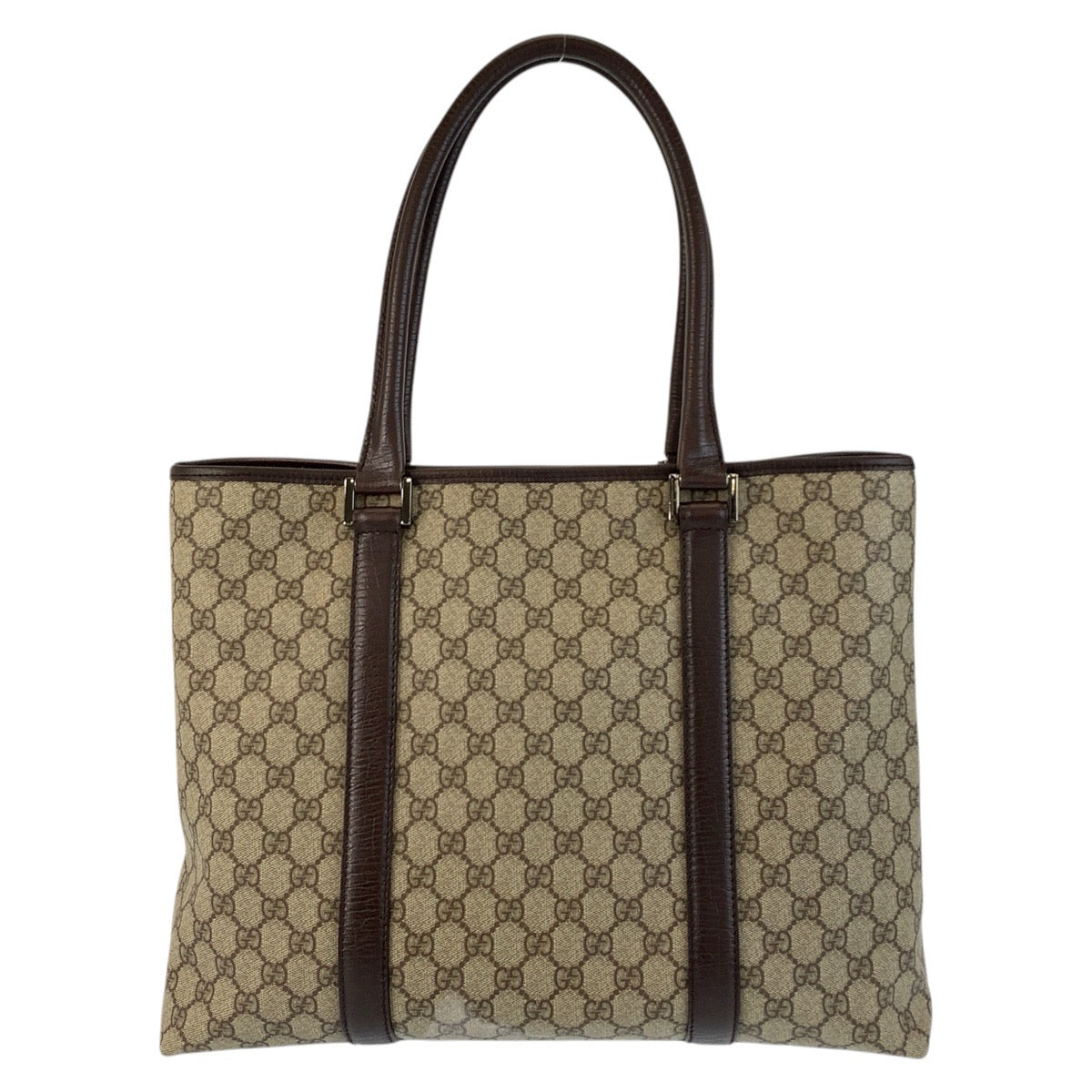 GUCCI Tote Bag 114288 GG Supreme canvas, leather Beige brown Tote Bag Shoulder Bag Women