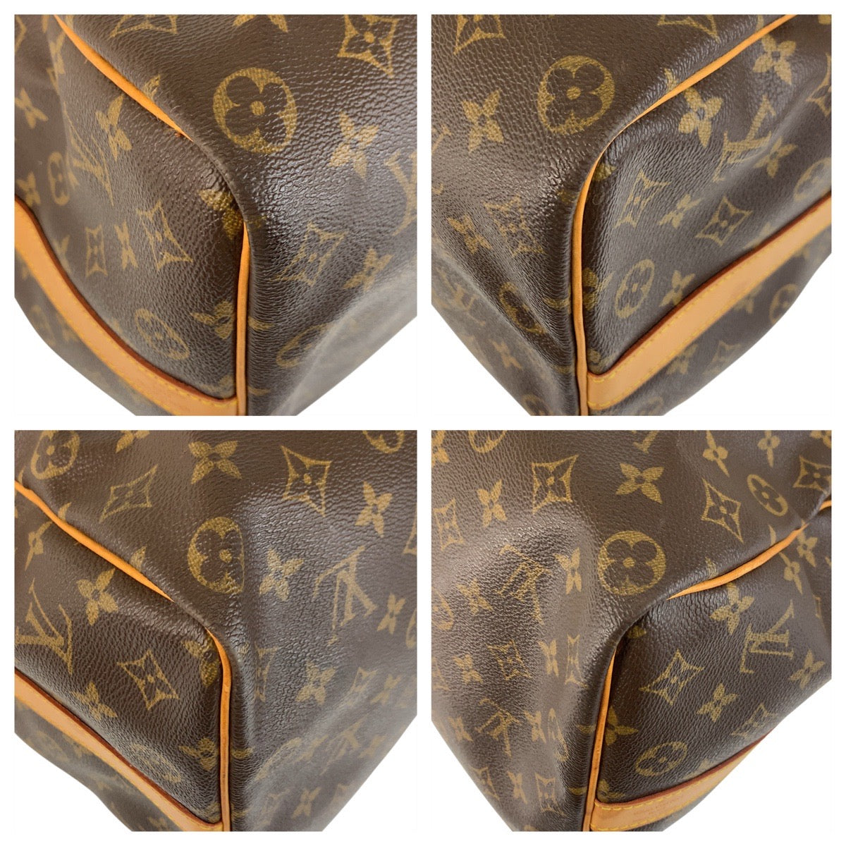 LOUIS VUITTON Boston Duffel bag PVC, Leather Brown Gold Metal Boston Duffel bag Shoulder Bag 2way Monogram Keepall 50 bandouliere mens
