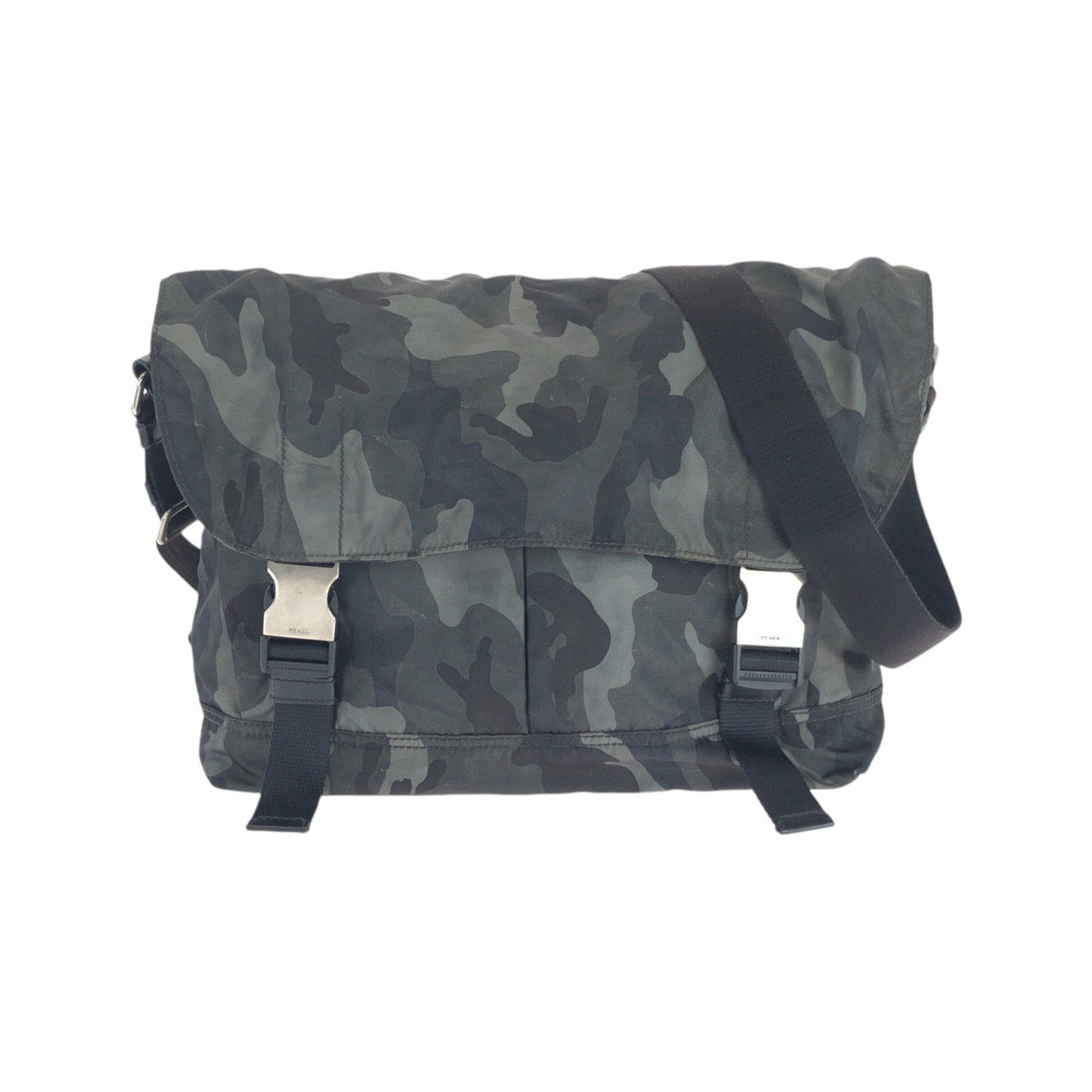 PRADA Shoulder Bag Nylon, Leather khaki black black Shoulder Bag Messenger bag Test Triangle With logo mens