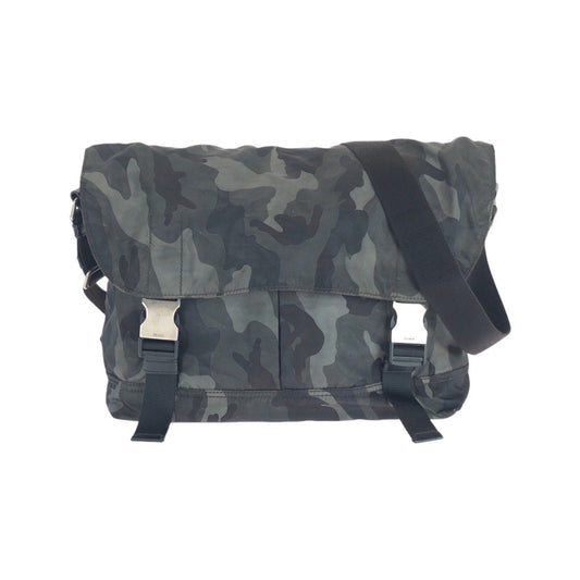 PRADA Shoulder Bag Nylon, Leather khaki black black Shoulder Bag Messenger bag Test Triangle With logo mens