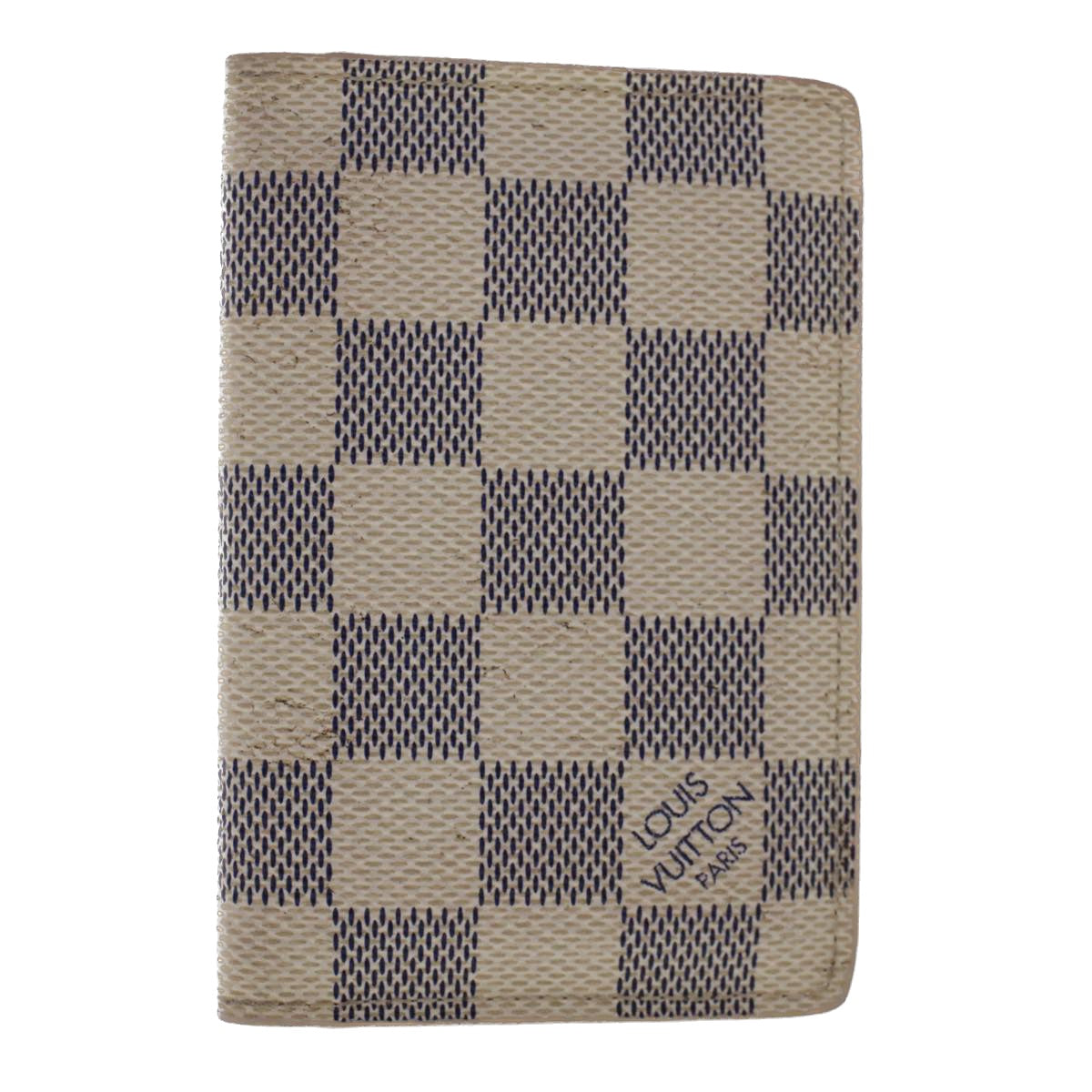 LOUIS VUITTON Damier Azur Organizer Dupoch Card Case LV Auth Handbag