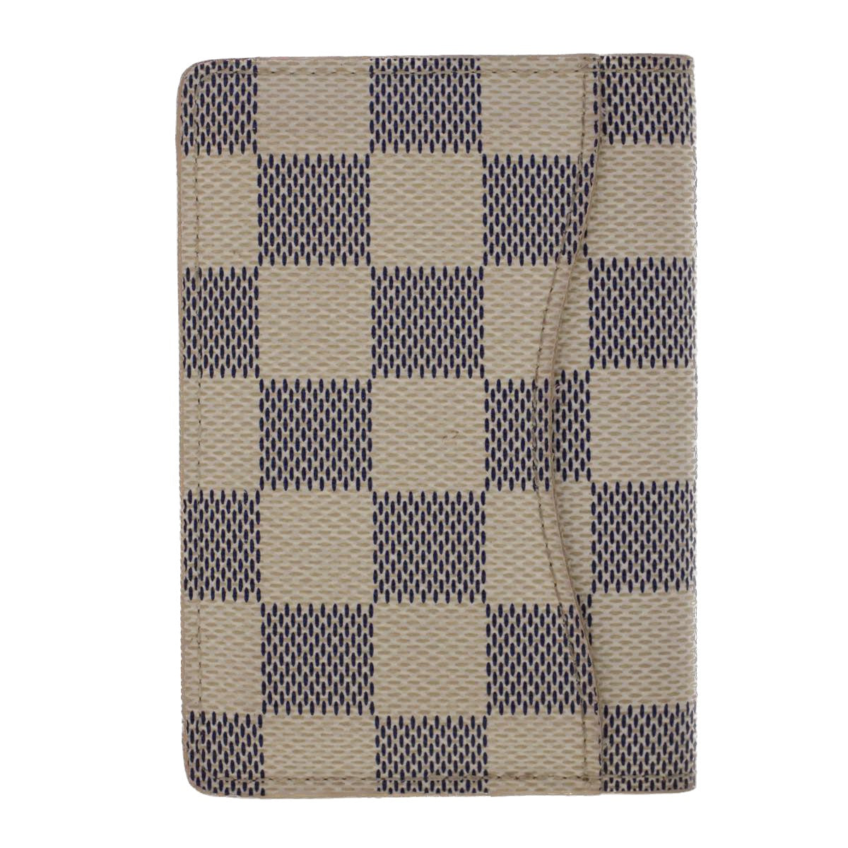 LOUIS VUITTON Damier Azur Organizer Dupoch Card Case LV Auth Handbag