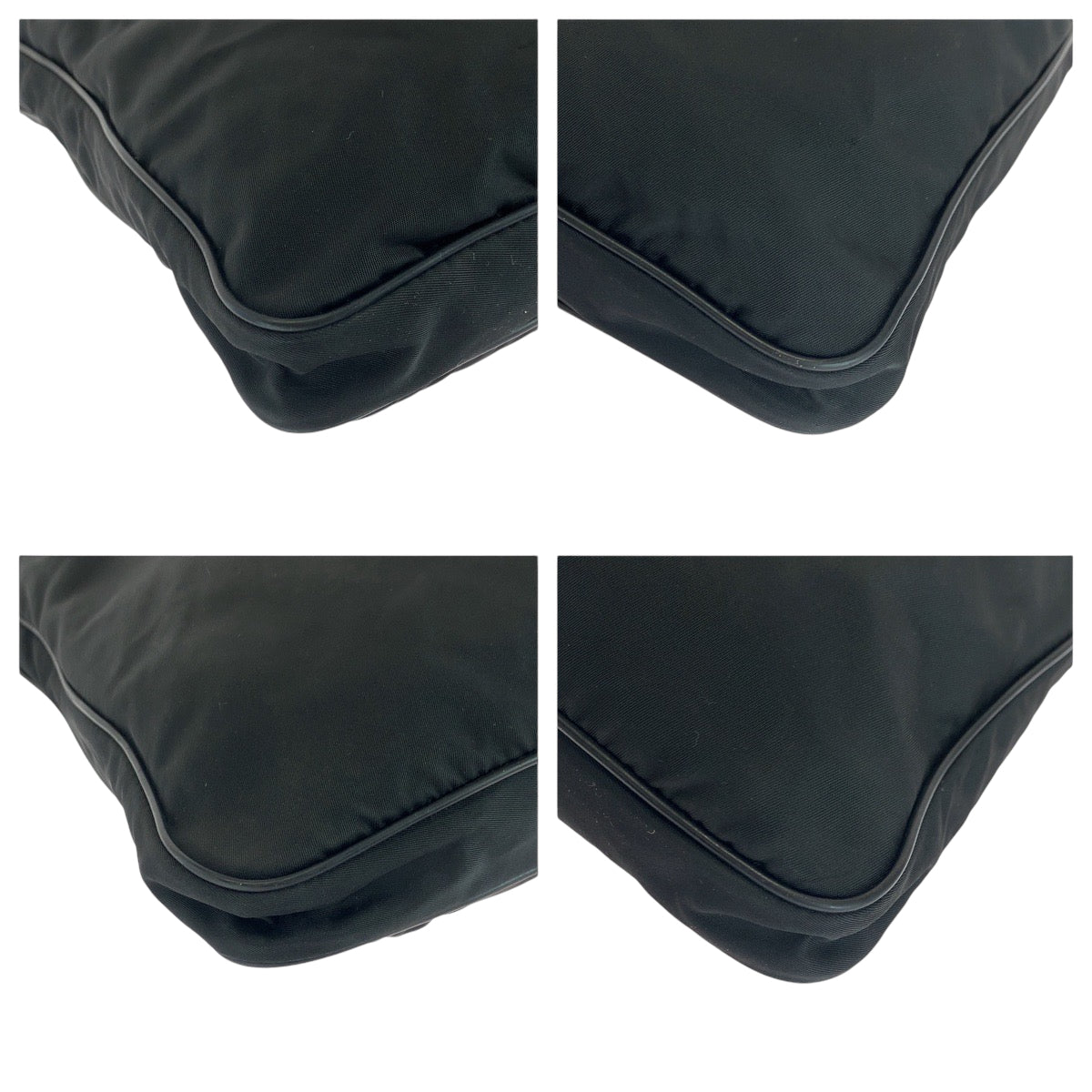 PRADA Shoulder Bag Nylon Black SilverMetal Shoulder Bag pochette Test Triangle With logo Women - Style 15
