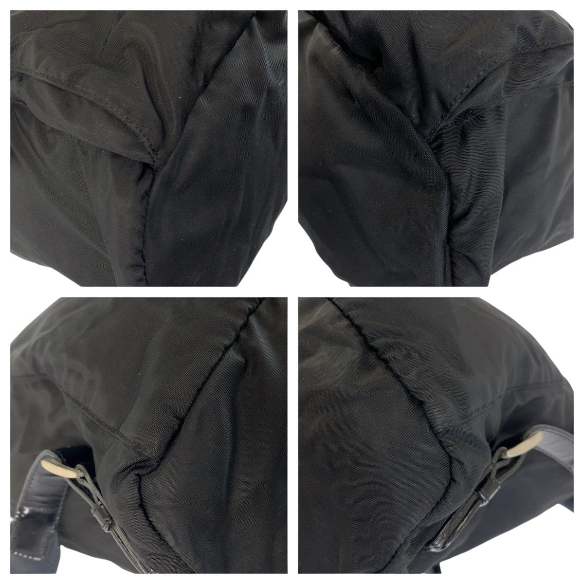 PRADA Backpack Nylon, Leather Black SilverMetal Backpacks & Daypacks Backpacks Test Triangle With logo Women
