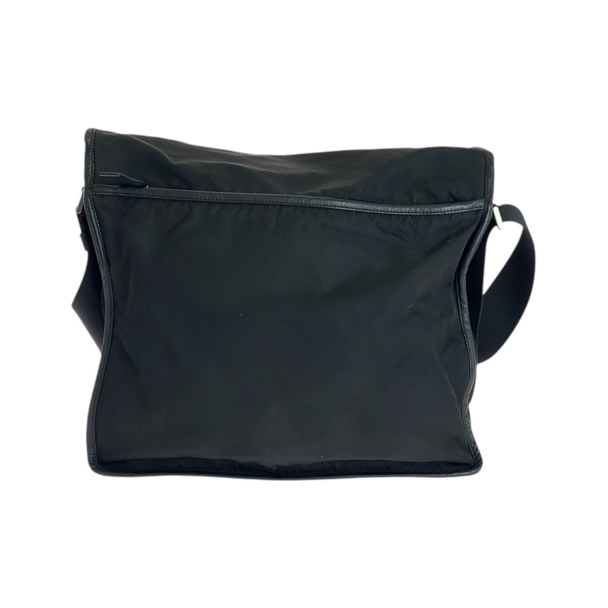 PRADA Shoulder Bag Nylon, Leather Black SilverMetal Shoulder Bag Messenger bag Test Triangle With logo mens - Style 2