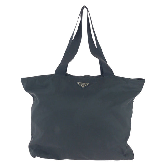 PRADA Shoulder Bag Nylon Black SilverMetal Shoulder Bag Handbag Unisex Test Triangle With logo Women
