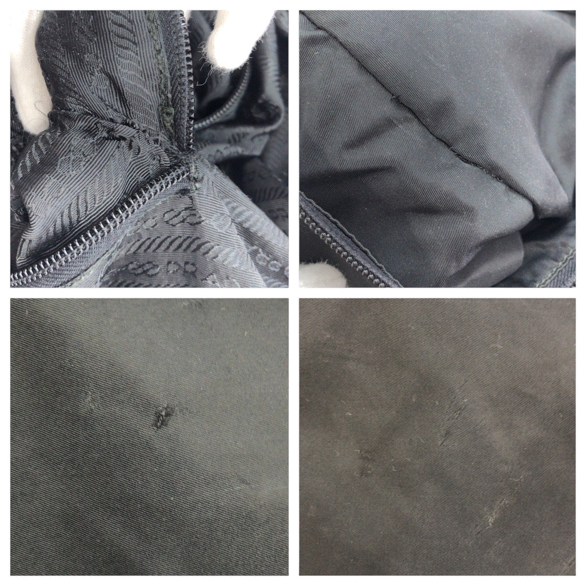 PRADA Shoulder Bag Nylon Black SilverMetal Shoulder Bag Handbag Unisex Test Triangle With logo Women