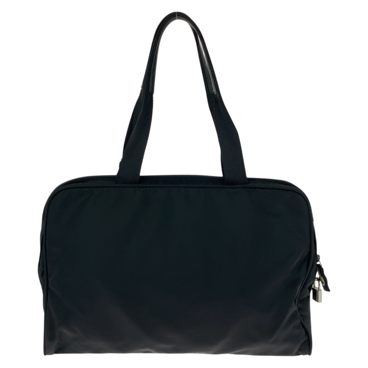 PRADA Shoulder Bag Nylon Black SilverMetal Shoulder Bag Tote Bag Test Triangle With logo Women - Style 2