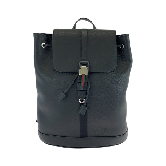 GUCCI Backpack 816750 leather Black SilverMetal medium