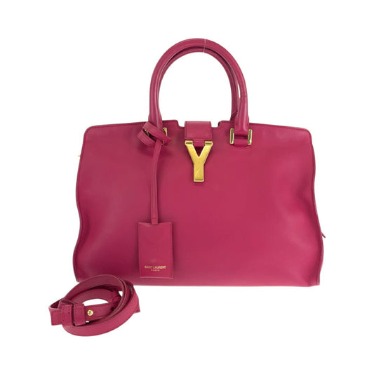 Saint Laurent Paris Petit Cabas Y Line Leather 2way Bag