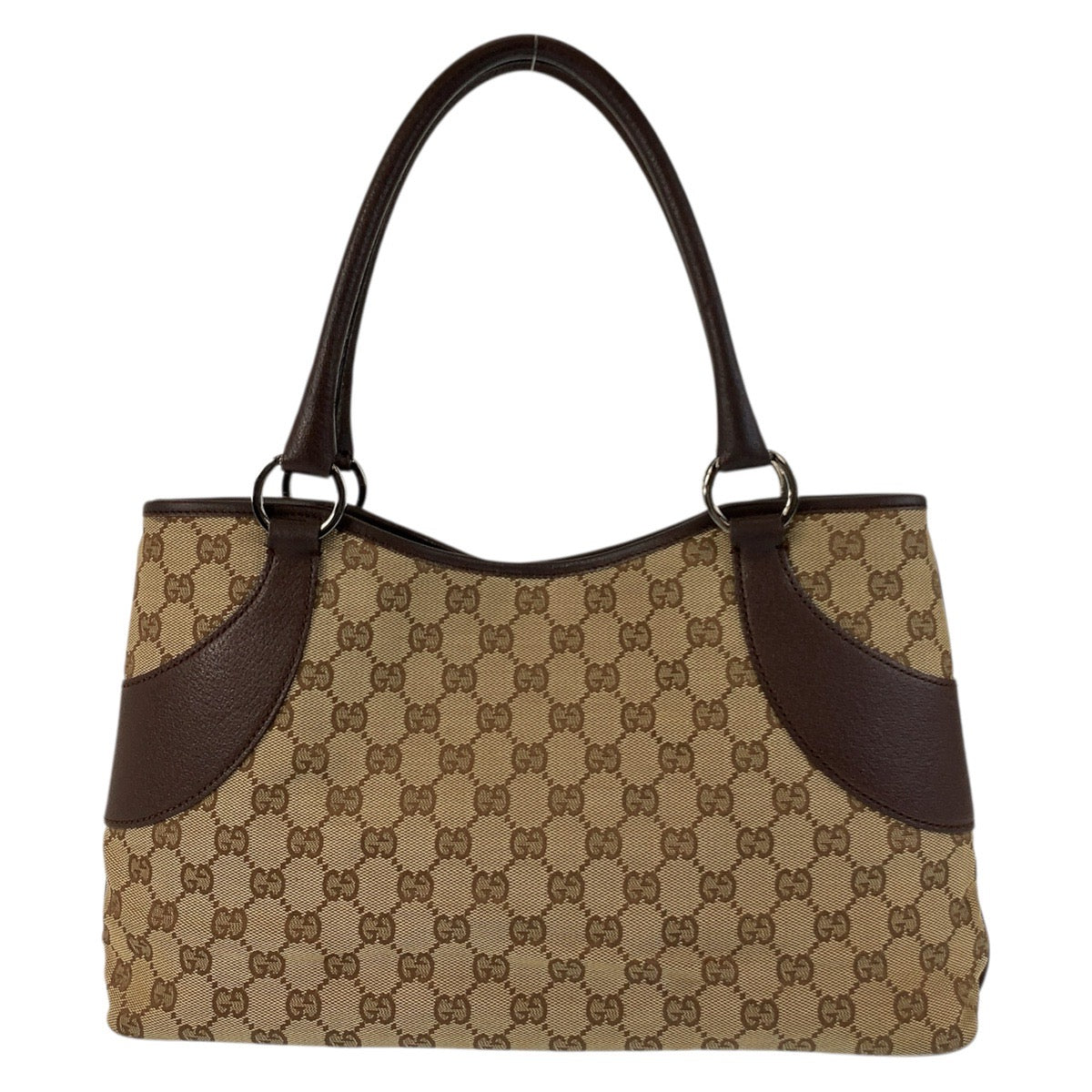 GUCCI Tote Bag 113015 GG canvas, leather Beige brown Tote Bag Shoulder Bag Women