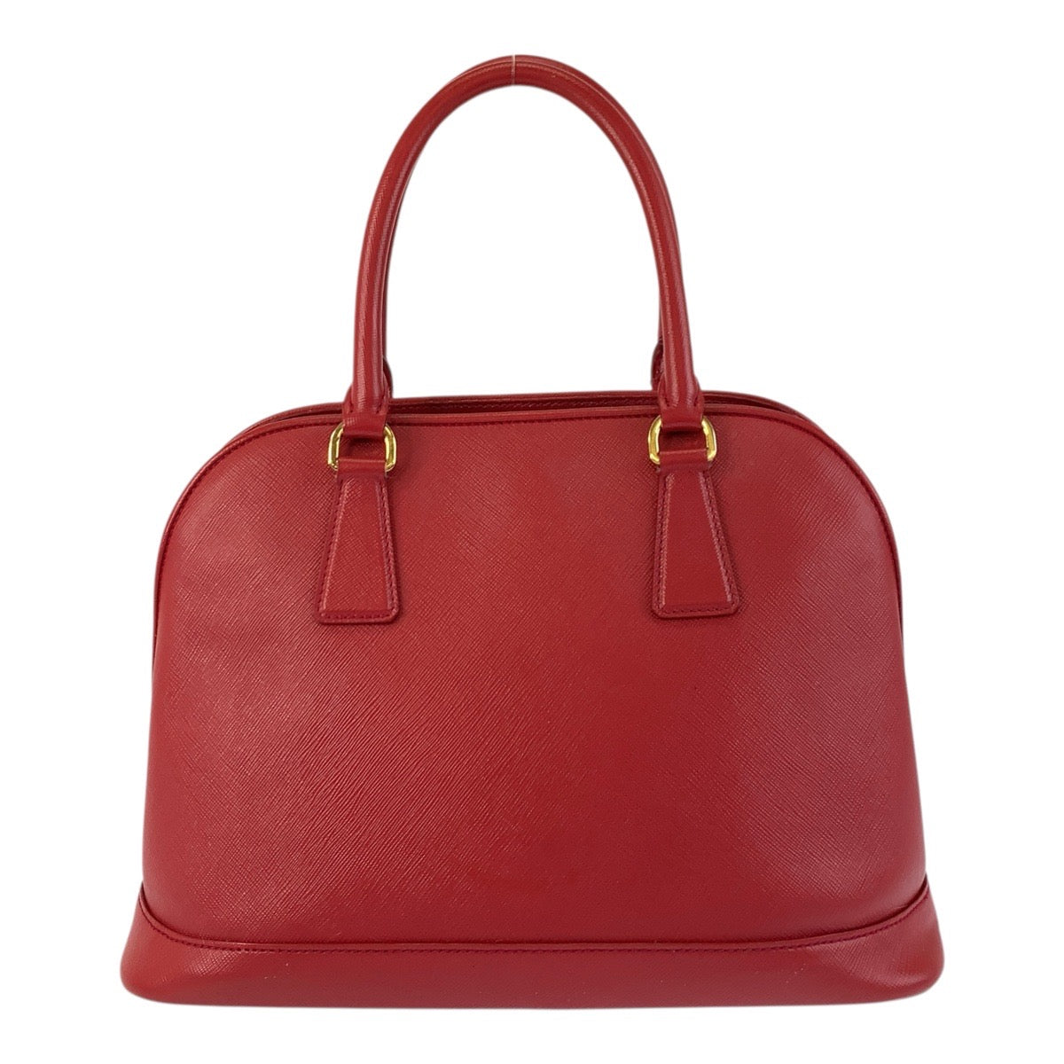 PRADA Handbag leather Red Gold Metal Safiano Promenade Women