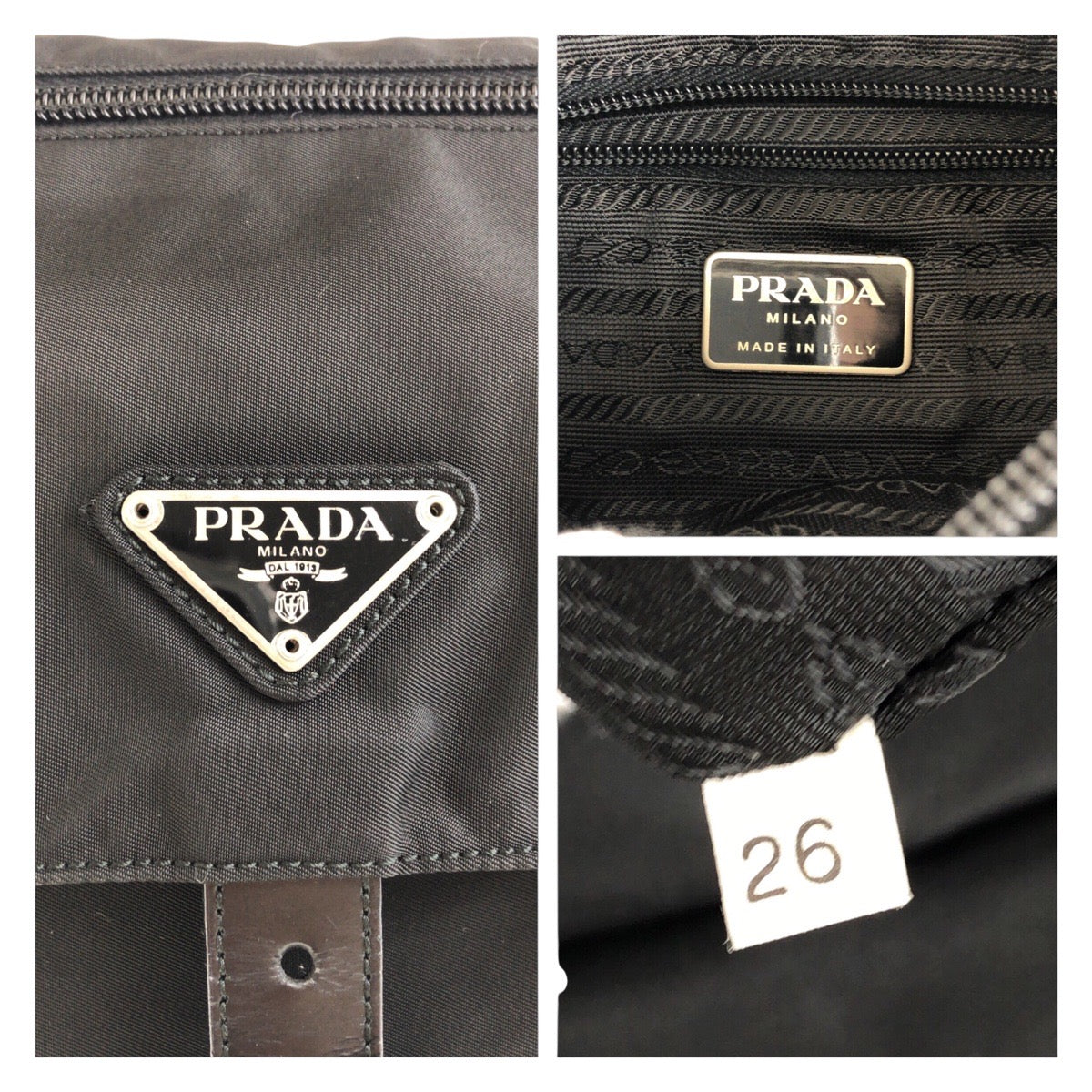 PRADA Shoulder Bag Nylon, Leather Black SilverMetal Shoulder Bag pochette Test Triangle With logo Women - Style 3
