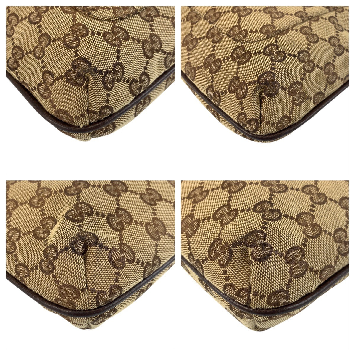 GUCCI Shoulder Bag 122793 GG canvas Beige brown Shoulder Bag pochette Women(Unisex)