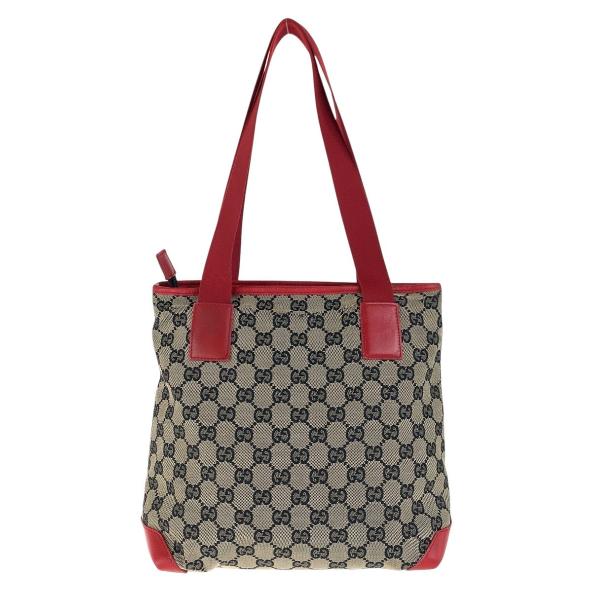 GUCCI Tote Bag 019 0402 GG canvas, leather Red Silver Metal Tote Bag Shoulder Bag Women