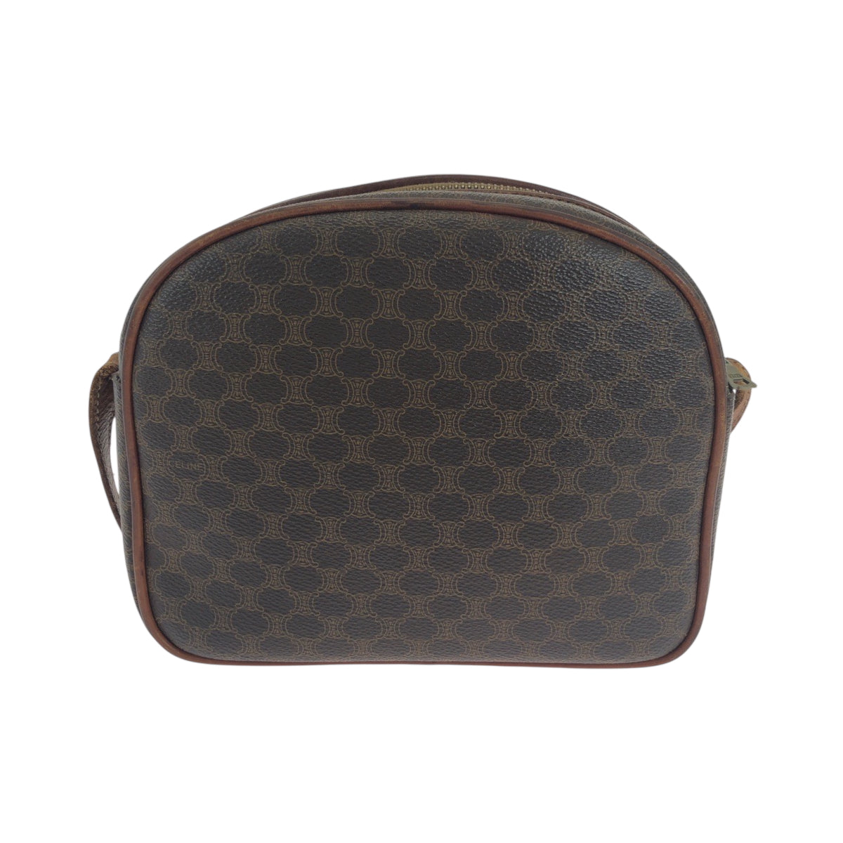 CELINE Shoulder Bag PVC Brown Gold Metal Shoulder Bag pochette Macadam Women