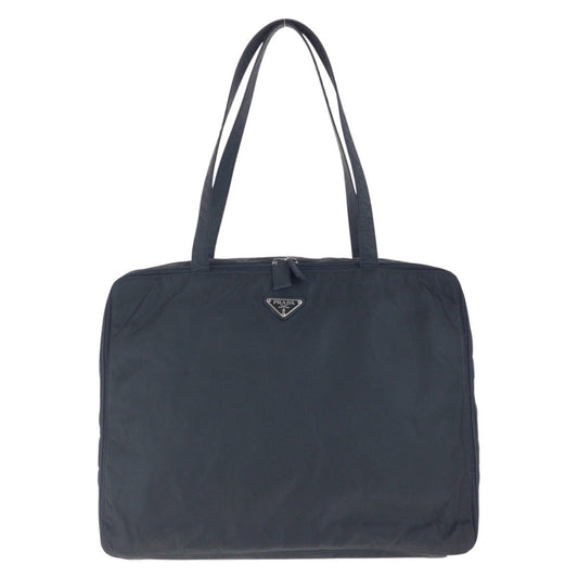 PRADA Business bag Nylon Black SilverMetal Business bag Briefcase Unisex Test Triangle With logo mens