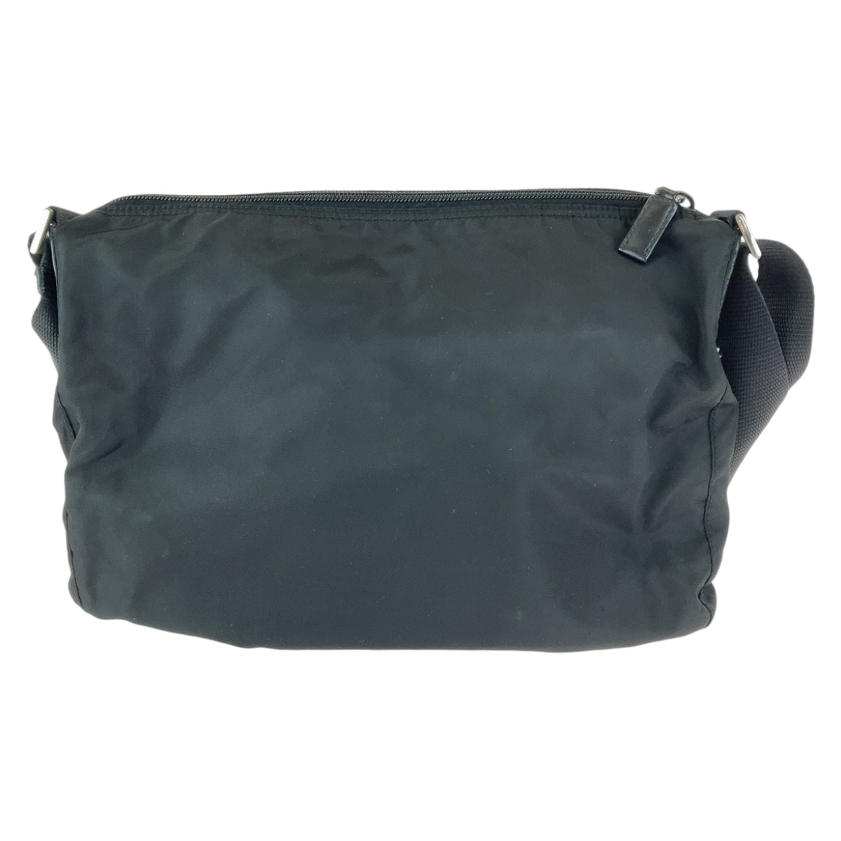 PRADA Shoulder Bag Nylon Black Silver Metal Shoulder Bag pochette Test Triangle With logo Women - Style 3