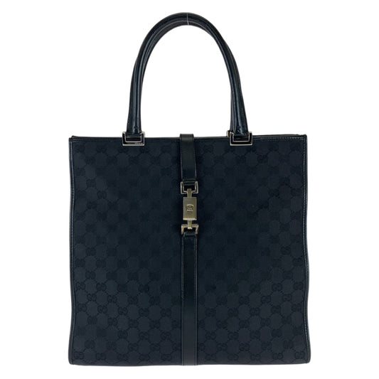 GUCCI Tote Bag 002 1064 GG canvas, leather black Tote Bag handbag Jackie Women