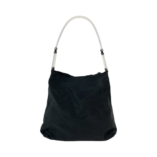 PRADA Shoulder Bag Nylon black One Shoulder Bag Test Triangle With logo plastic handle Women
