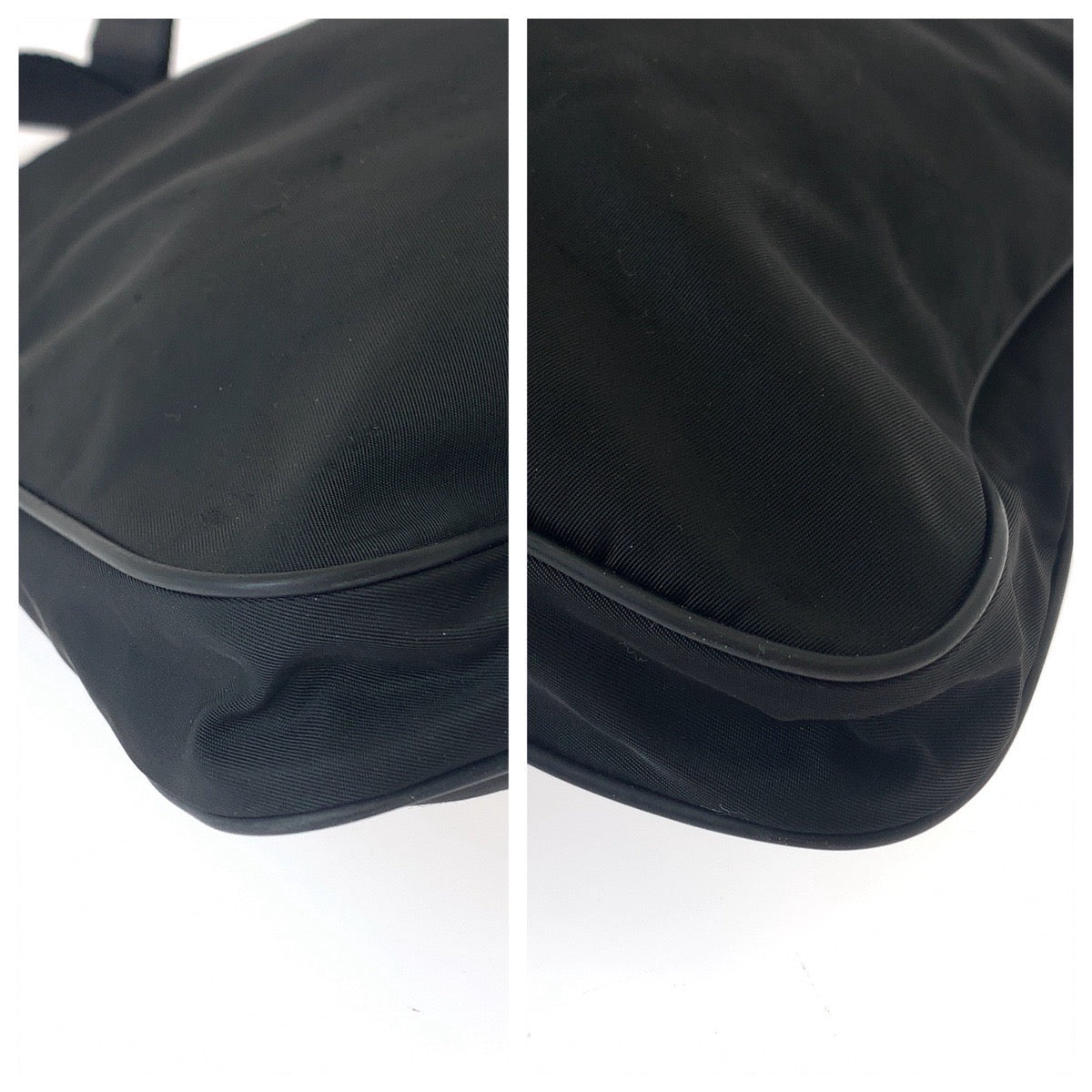 PRADA Shoulder Bag Nylon Black SilverMetal Shoulder Bag Crossbody Test Triangle With logo mens