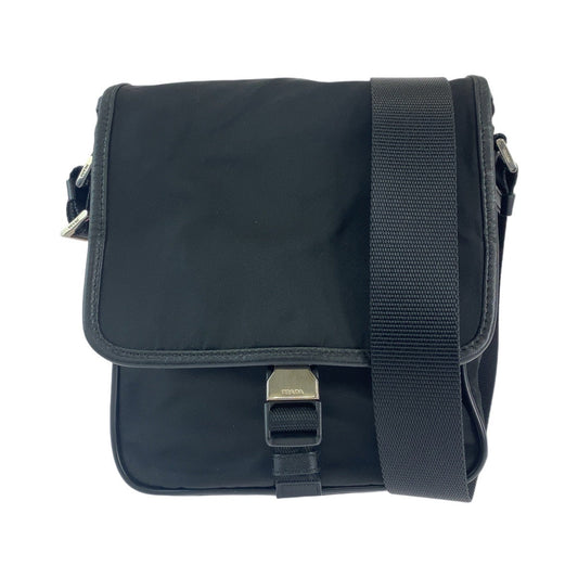 PRADA Shoulder Bag Nylon black Crossbody Shoulder Bag Messenger Bag Test Triangle With logo mens(Unisex)