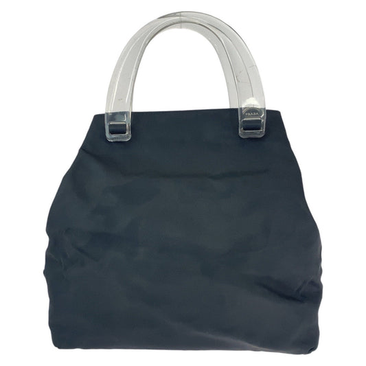 PRADA Tote Bag Nylon, Plastic black Tote Bag handbag Test Triangle With logo Women