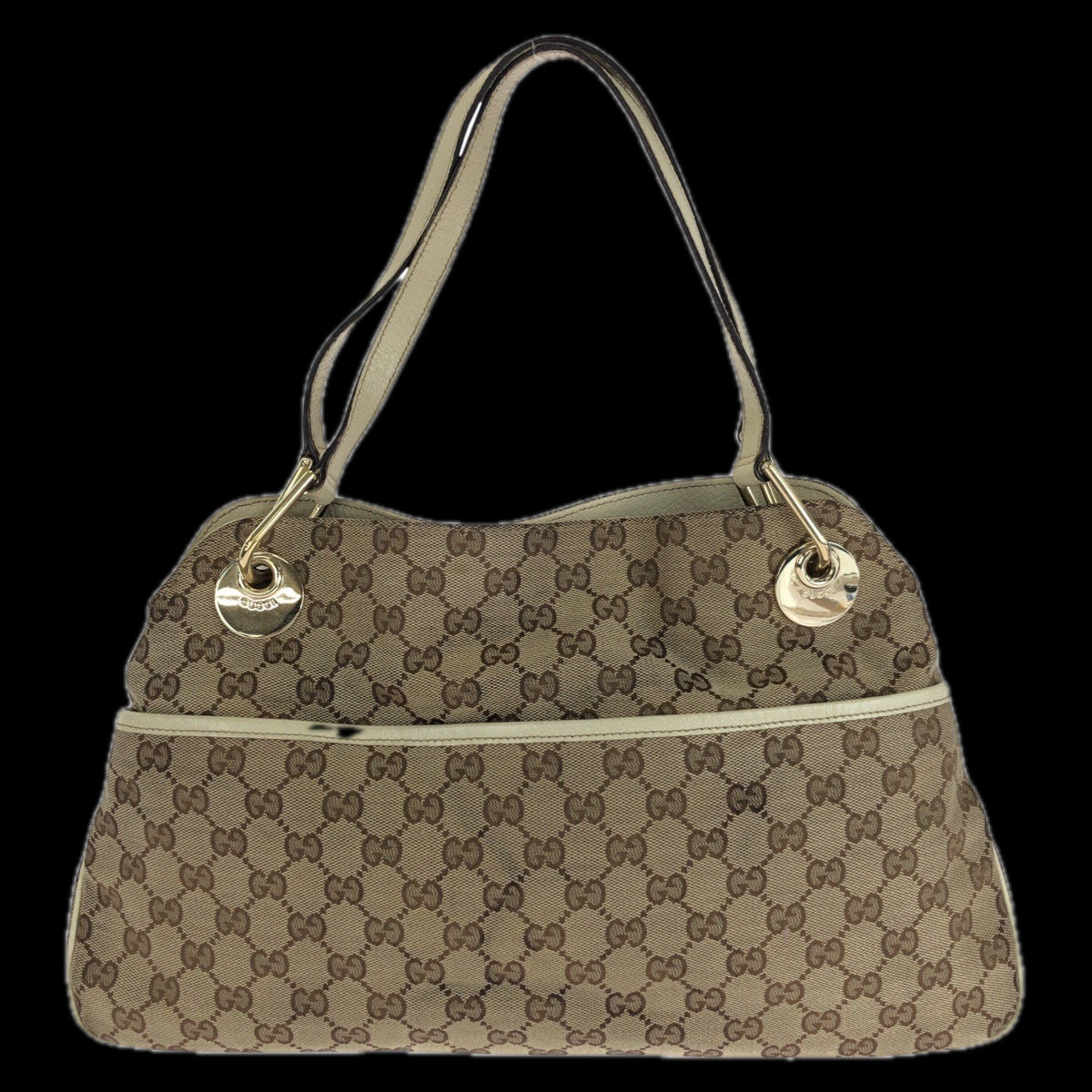 GUCCI Tote Bag 121023 GG canvas, leather Brown Tote Bag Shoulder Bag Women