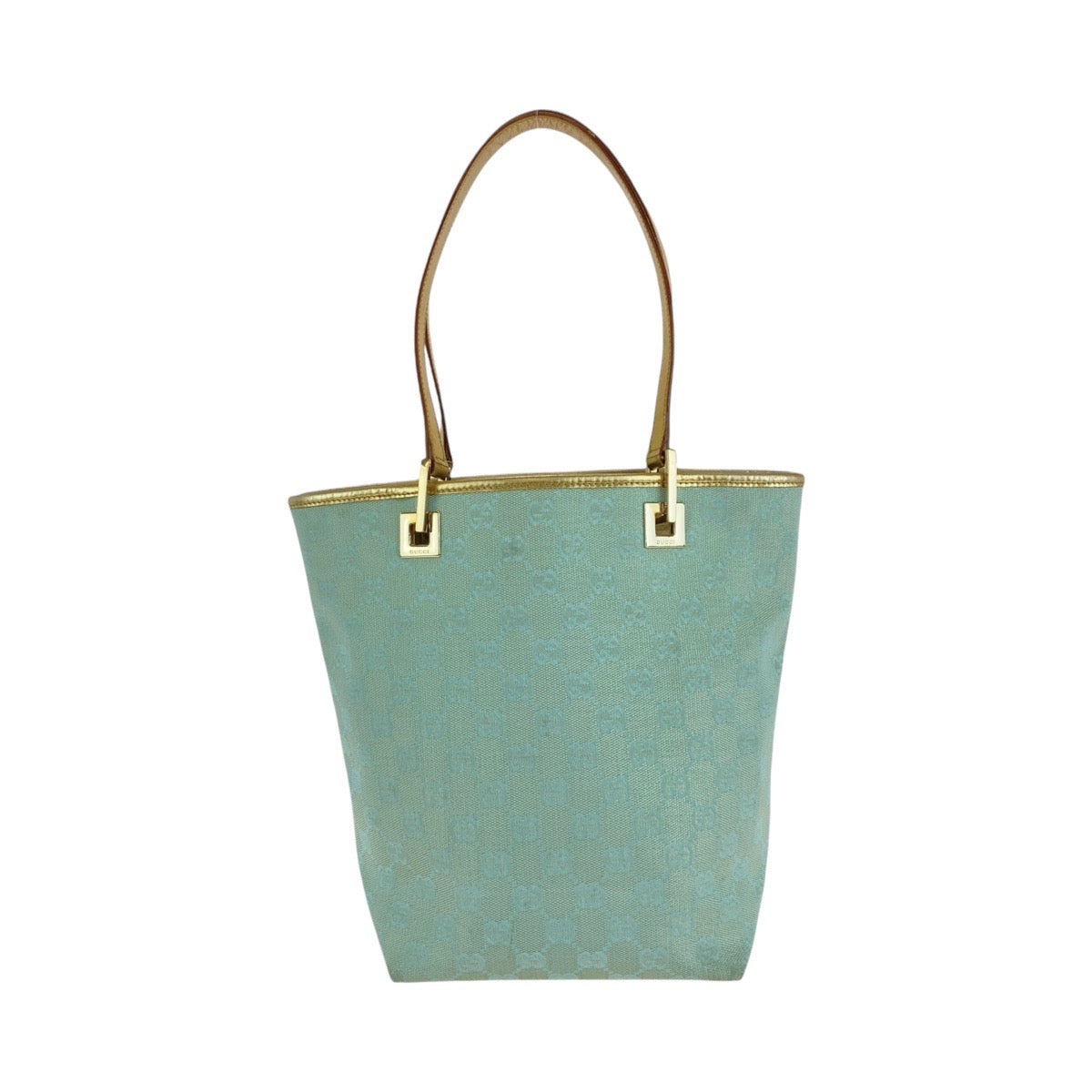 GUCCI Tote Bag 002 1099 GG canvas, leather Emerald green Tote Bag handbag Women
