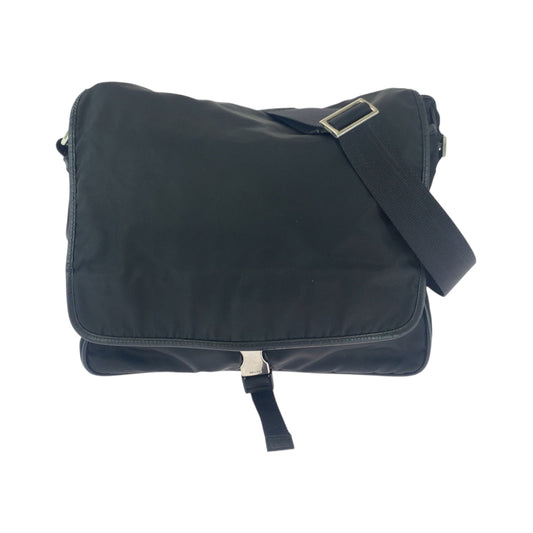 PRADA Shoulder Bag V166 Nylon Black SilverMetal Shoulder Bag Messenger bag Test Triangle With logo Women