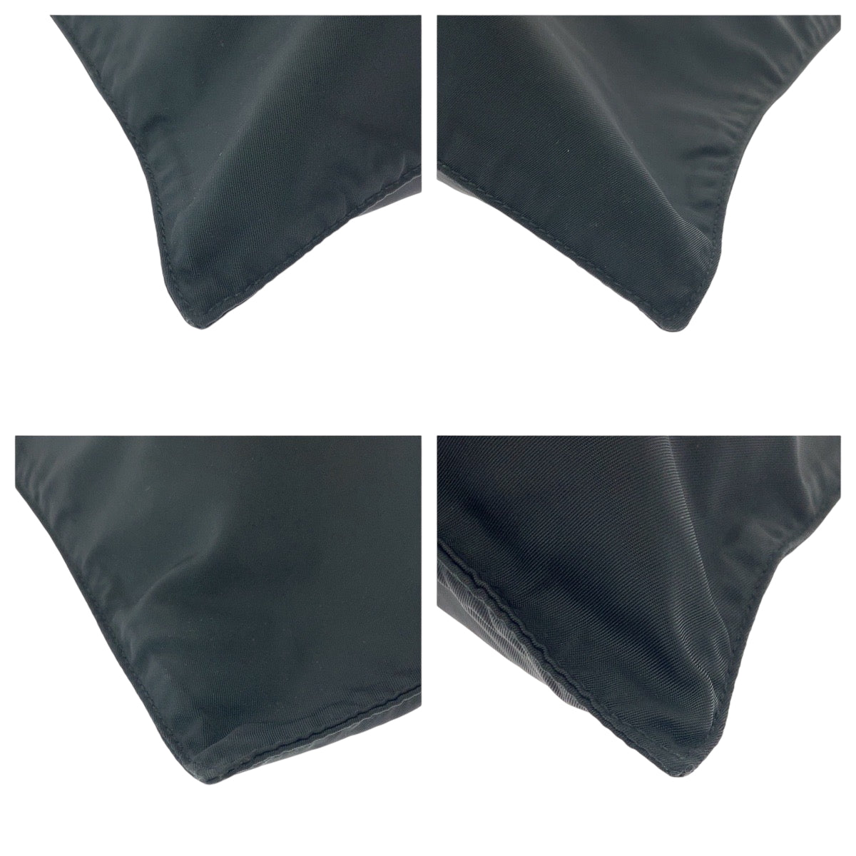 PRADA Tote Bag Nylon Black SilverMetal Tote Bag handbag Test Triangle With logo Women - Style 3
