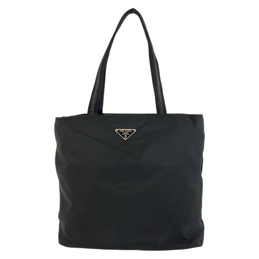 PRADA Tote Bag 22 Nylon Black SilverMetal Tote Bag Shoulder Bag Test Triangle With logo Women