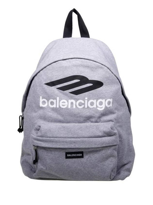 Luxury Balenciaga Trending 2026 Explorer Logo Backpack Grey