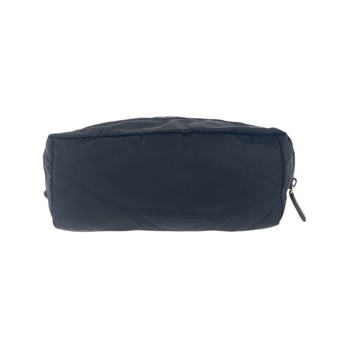 PRADA Pouch Nylon, Leather Black SilverMetal Pouch Cosmetics Pouch Test Triangle With logo Women