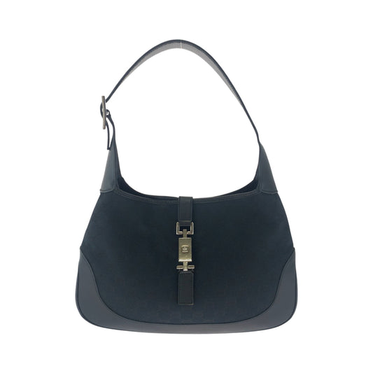 GUCCI Shoulder Bag GG canvas Black GoldMetal Hobo Shoulder Bag Jackie Women