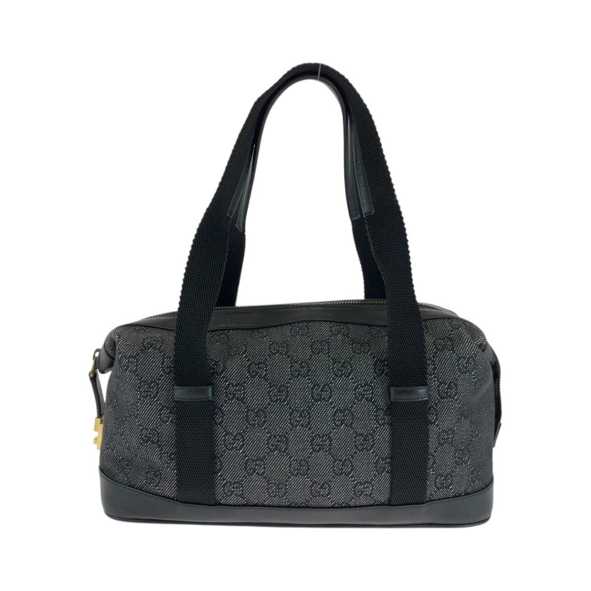 GUCCI Shoulder Bag 92734 GG canvas Black GoldMetal Shoulder Bag Boston Duffel bag Handbag Women