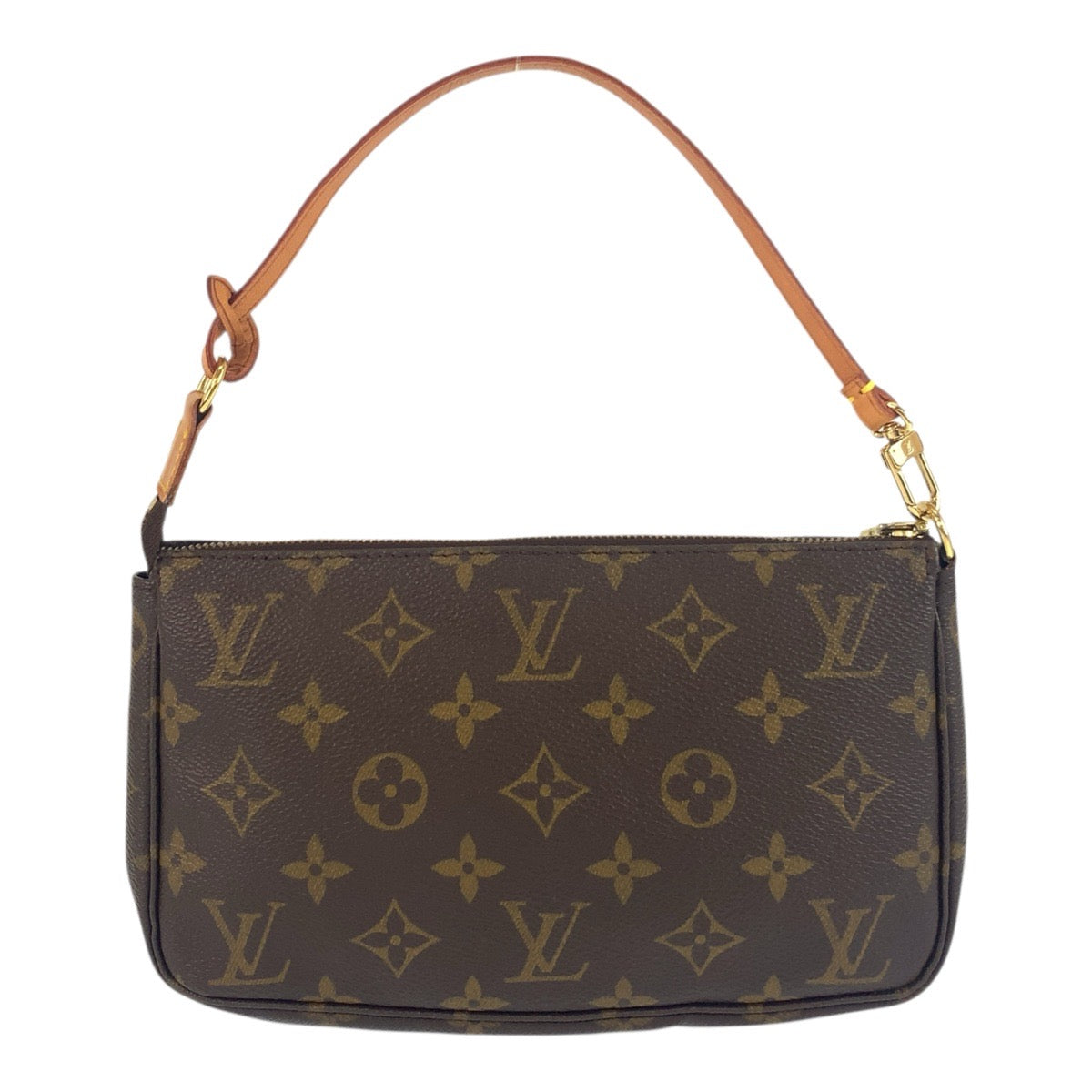 LOUIS VUITTON Handbag PVC, Leather Brown Accessory pouch Monogram Pochette Accessoires Women